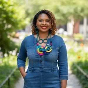 Turquoise Wax Cord Necklace with Multicolor Round Wood Choker & Matching Earrings