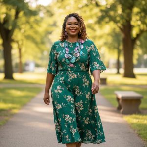 4-Strand Turquoise Wax Cord Necklace with Multicolor Summer Half-Moon Beads