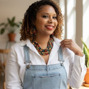 Brown Adjustable Wax Cord Necklace with Multi-Color Beads in Four-Layer Fall Design