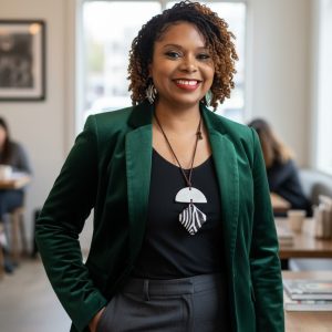 4-Strand Adjustable Black Wax Cord Necklace with Zebra Animal Print Pendant & Earrings
