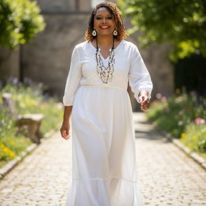 3-Strand Black Wax Cord Necklace with White Kabibi Shells and Black Accents