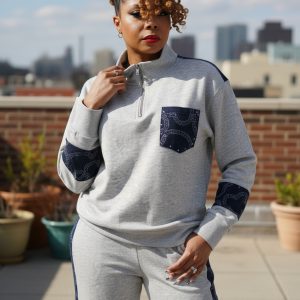 French Terry Puller & Denim Mix Jogger